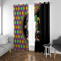 Dripping Baseball Mardi Gras Window Curtain Throw me Something Mister!