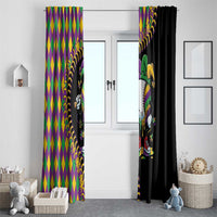 Dripping Baseball Mardi Gras Window Curtain Throw me Something Mister!