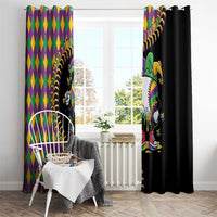 Dripping Baseball Mardi Gras Window Curtain Throw me Something Mister!