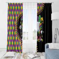 Dripping Baseball Mardi Gras Window Curtain Throw me Something Mister!