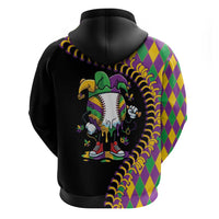 Dripping Baseball Mardi Gras Zip Hoodie Throw me Something Mister!