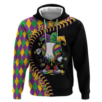 Dripping Baseball Mardi Gras Zip Hoodie Throw me Something Mister!