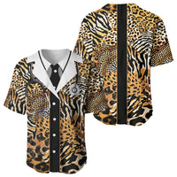 Proud Black Nurse RN Baseball Jersey African Stethoscope Animal Skins Pattern