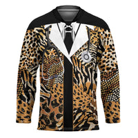 Proud Black Nurse RN Hockey Jersey African Stethoscope Animal Skins Pattern