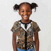 Proud Black Nurse RN Kid T shirt African Stethoscope Animal Skins Pattern