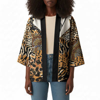 Proud Black Nurse RN Kimono African Stethoscope Animal Skins Pattern