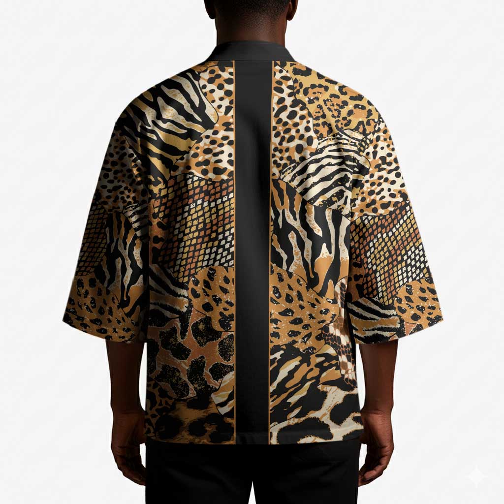 Proud Black Nurse RN Kimono African Stethoscope Animal Skins Pattern