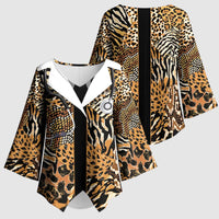 Proud Black Nurse RN Kimono Sleeve Blouse African Stethoscope Animal Skins Pattern