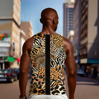 Proud Black Nurse RN Men Tank Top African Stethoscope Animal Skins Pattern