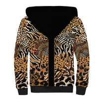 Proud Black Nurse RN Sherpa Hoodie African Stethoscope Animal Skins Pattern