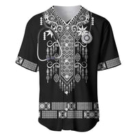 Proud Black Nurse RN Baseball Jersey Black African Pattern Stethoscope Dashiki Motif