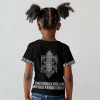 Proud Black Nurse RN Kid T shirt Black African Pattern Stethoscope Dashiki Motif
