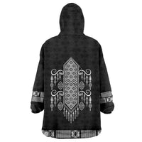 Proud Black Nurse RN Kid Wearable Blanket Hoodie Black African Pattern Stethoscope Dashiki Motif