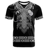 Proud Black Nurse RN T shirt Black African Pattern Stethoscope Dashiki Motif