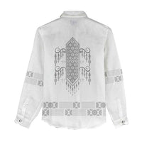 Proud Black Nurse RN Women Casual Shirt White African Pattern Stethoscope Dashiki Motif