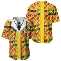 Proud Black Nurse RN Baseball Jersey African Stethoscope Kente Pattern