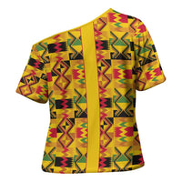 Proud Black Nurse RN Cross Shoulder Shirt African Stethoscope Kente Pattern