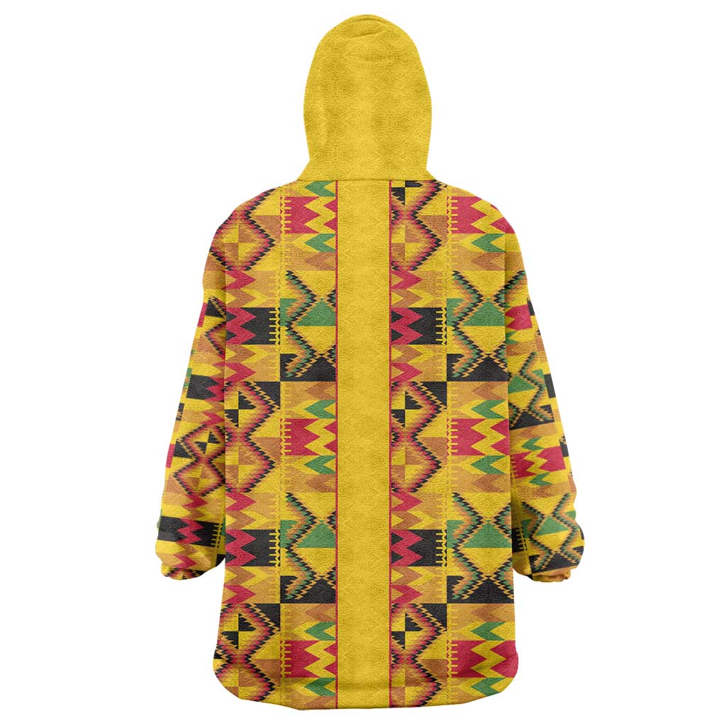 Proud Black Nurse RN Kid Wearable Blanket Hoodie African Stethoscope Kente Pattern