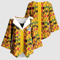 Proud Black Nurse RN Kimono Sleeve Blouse African Stethoscope Kente Pattern
