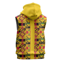 Proud Black Nurse RN Sleeveless Hoodie African Stethoscope Kente Pattern
