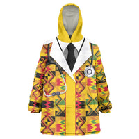 Proud Black Nurse RN Wearable Blanket Hoodie African Stethoscope Kente Pattern