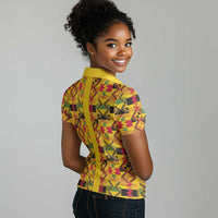 Proud Black Nurse RN Women Polo Shirt African Stethoscope Kente Pattern