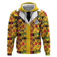 Proud Black Nurse RN Zip Hoodie African Stethoscope Kente Pattern