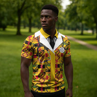 Proud Black Nurse RN Zipper Polo Shirt African Stethoscope Kente Pattern