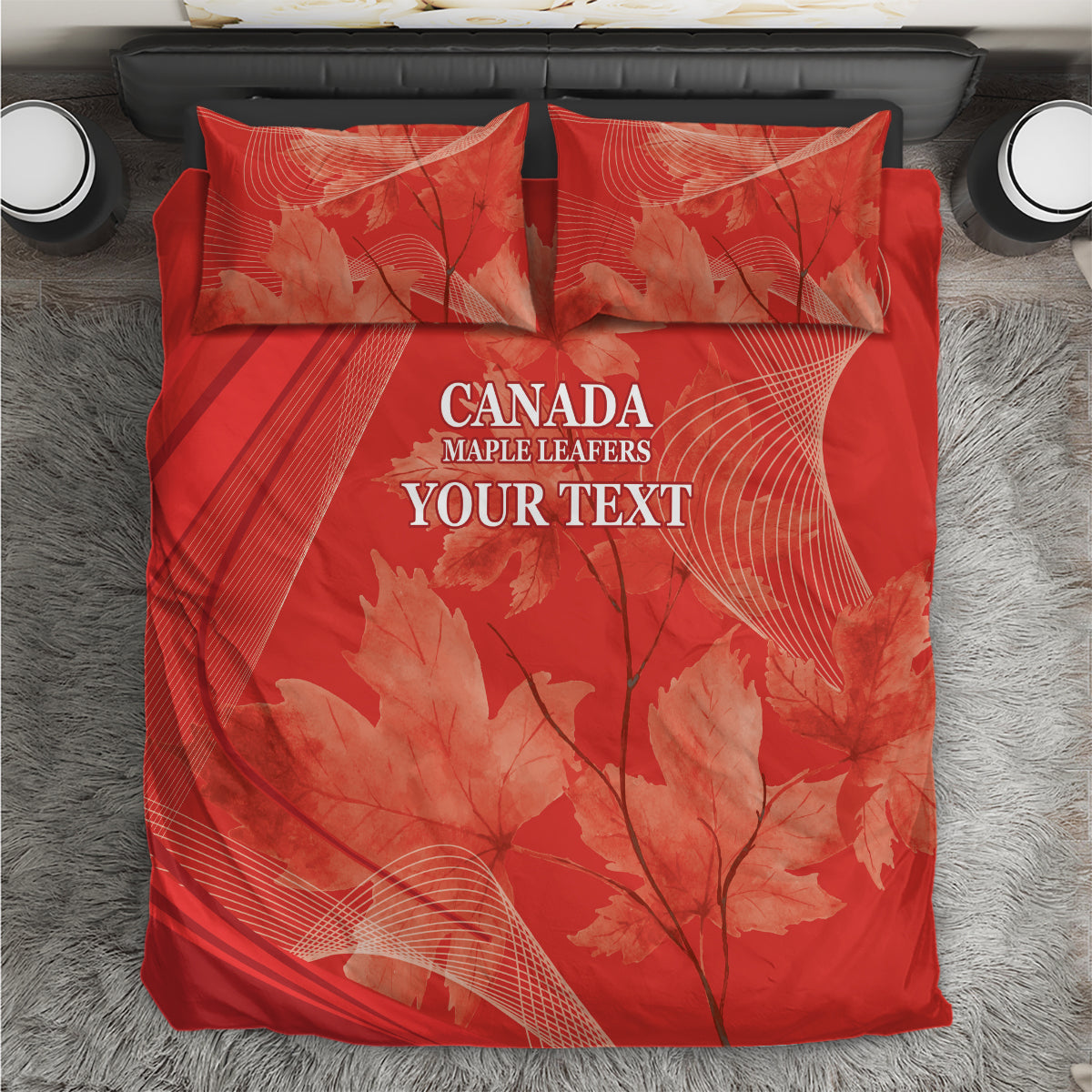 Canada Cricket World Cup 2024 Bedding Set Maple Leafers Make Champions