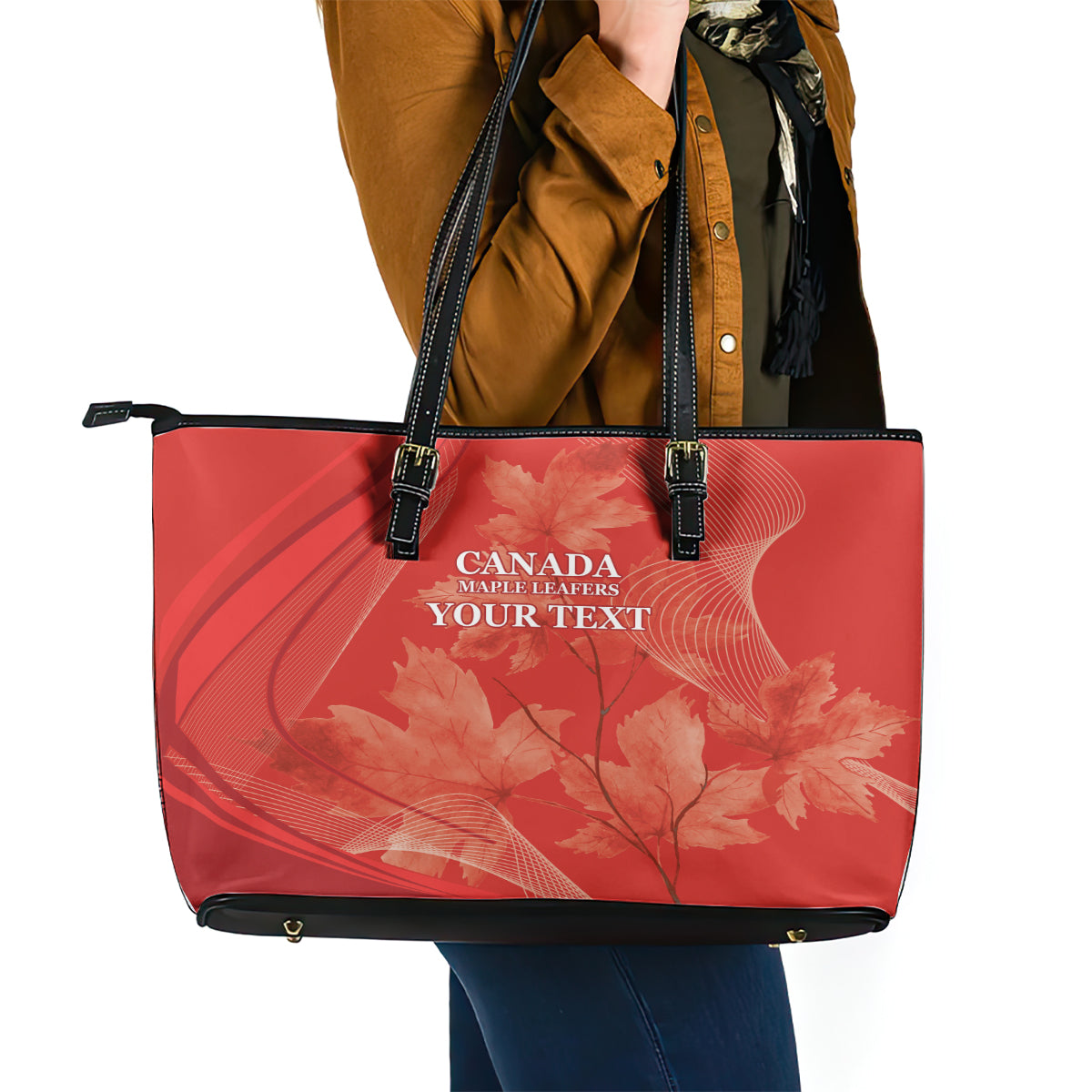 Canada Cricket World Cup 2024 Leather Tote Bag Maple Leafers Make Champions - Wonder Print Shop