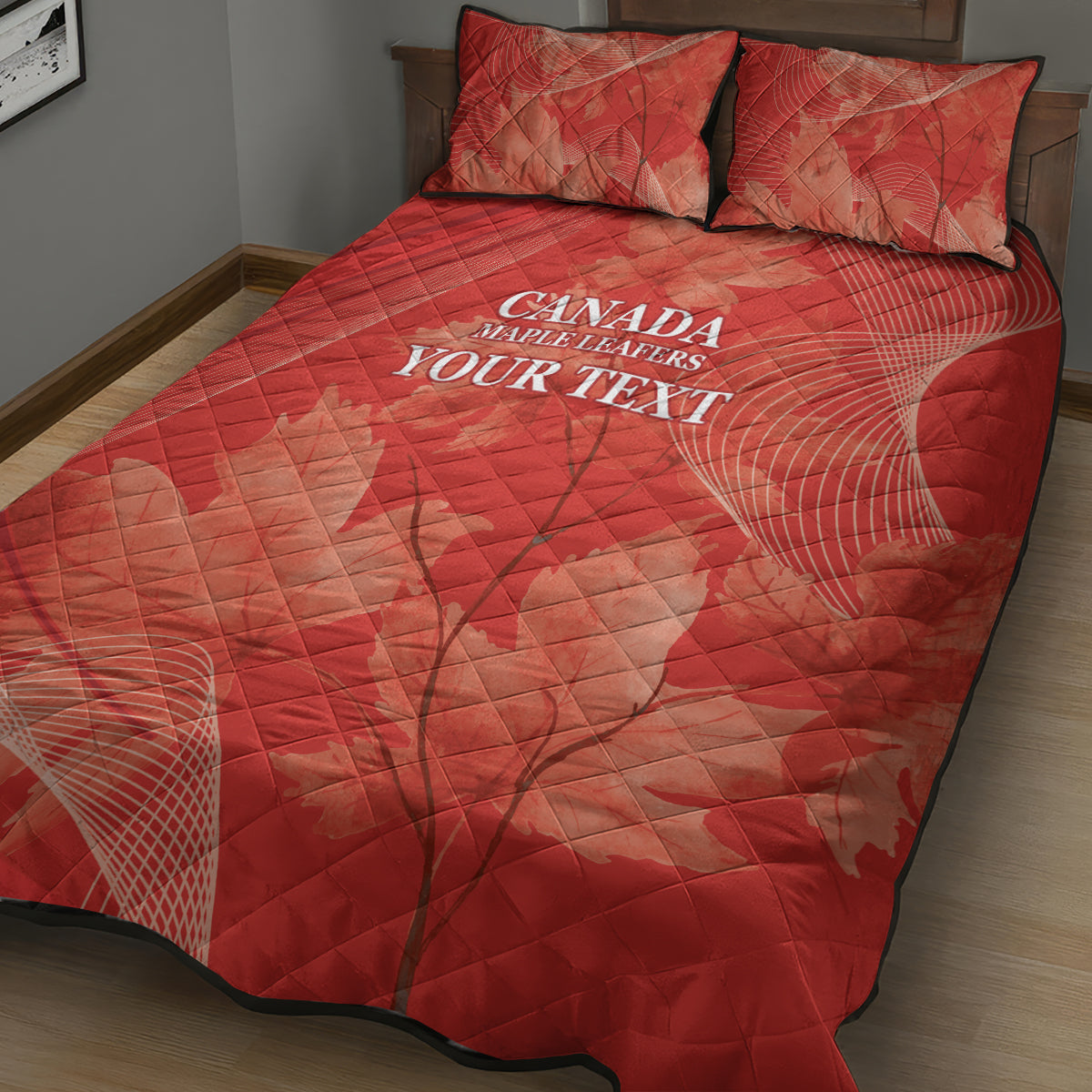 Canada Cricket World Cup 2024 Quilt Bed Set Maple Leafers Make Champions - Wonder Print Shop