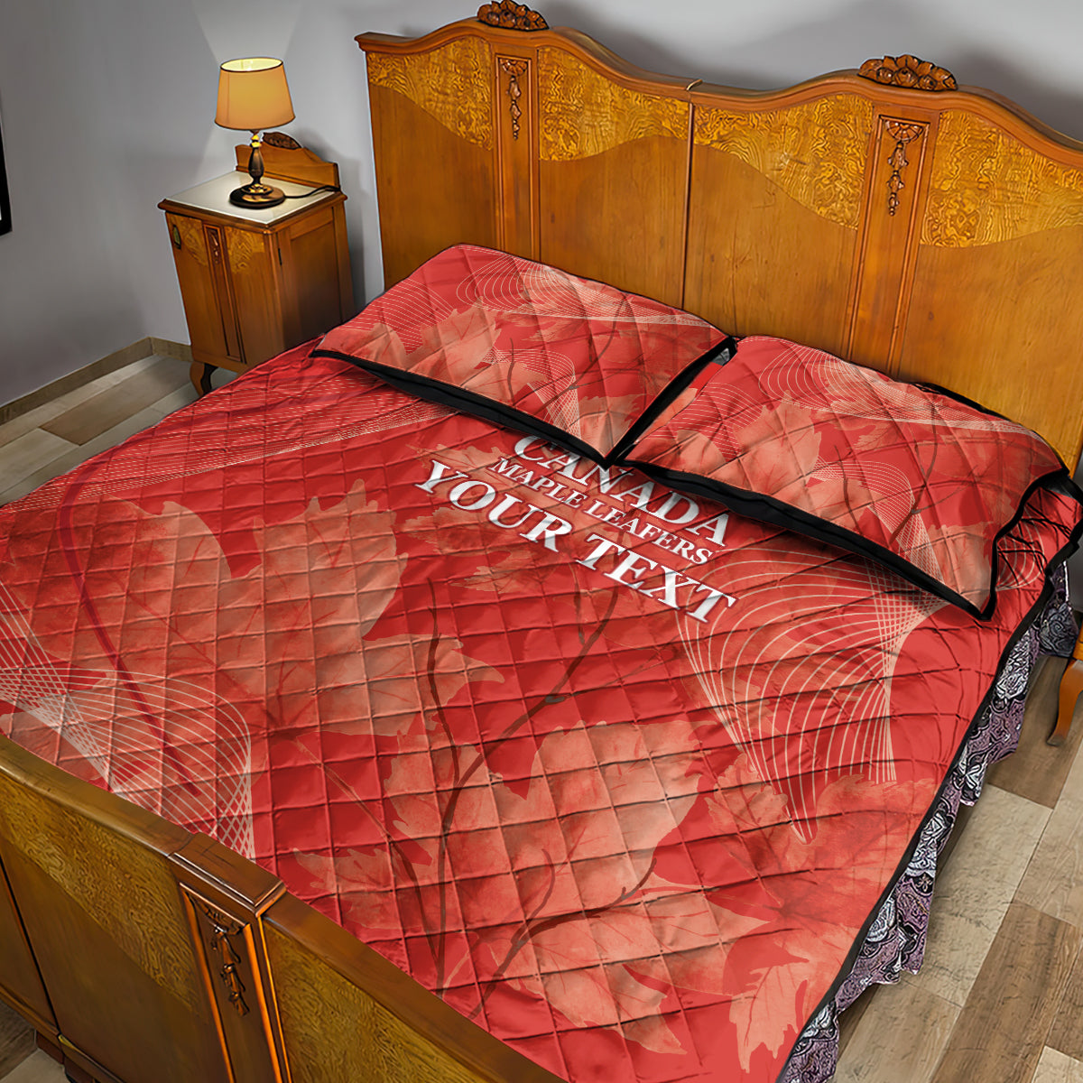 Canada Cricket World Cup 2024 Quilt Bed Set Maple Leafers Make Champions - Wonder Print Shop