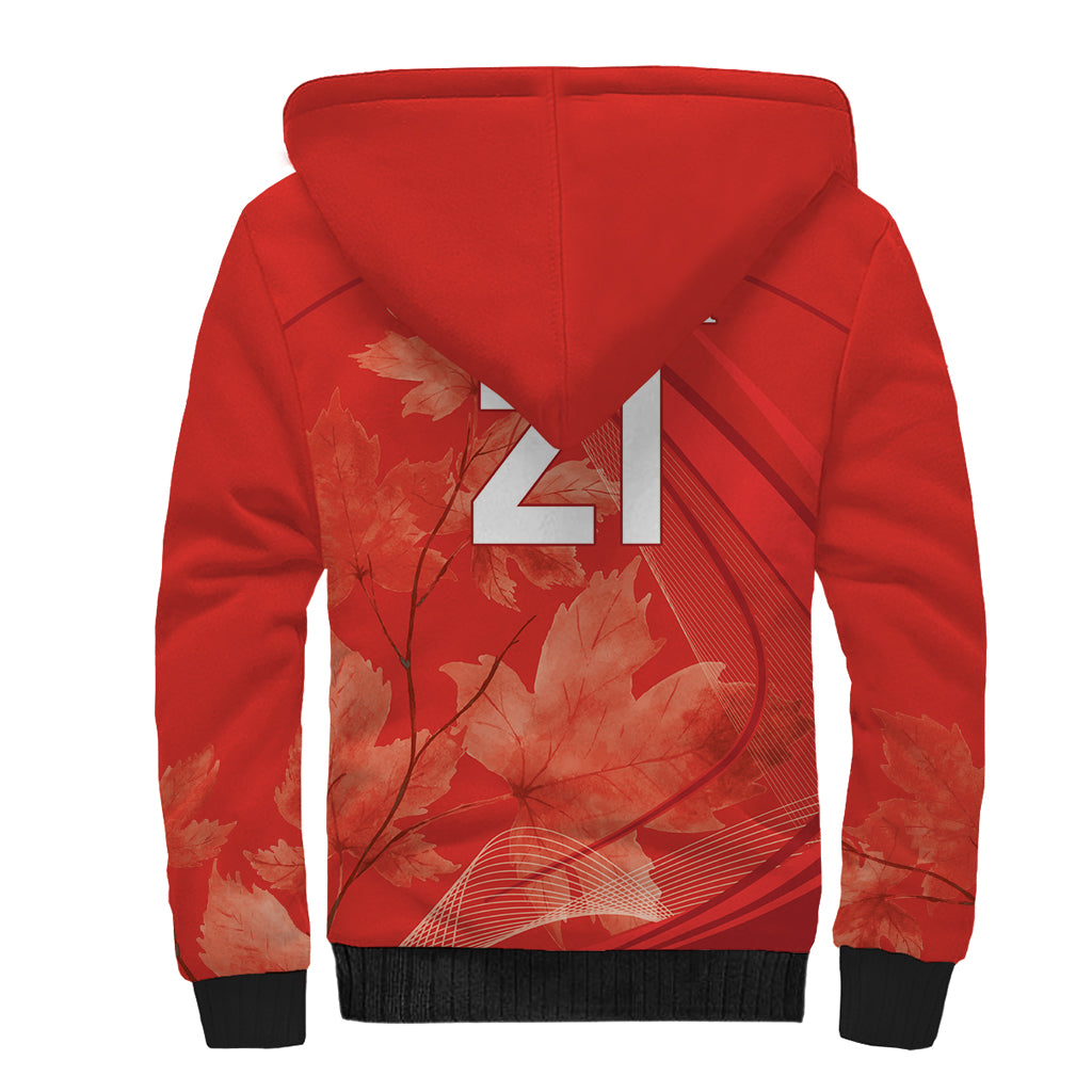 Canada Cricket World Cup 2024 Sherpa Hoodie Maple Leafers Make Champions - Wonder Print Shop