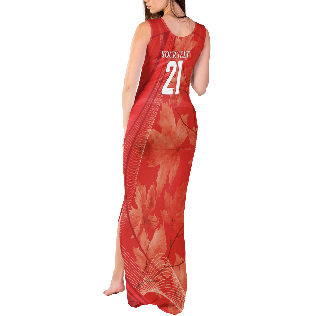 Canada Cricket World Cup 2024 Tank Maxi Dress Maple Leafers Make Champions - Wonder Print Shop