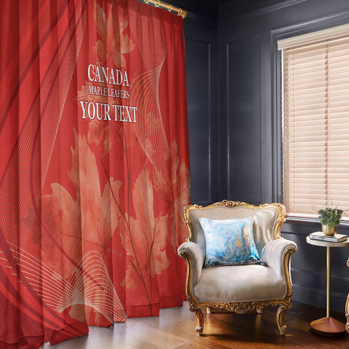 Canada Cricket World Cup 2024 Window Curtain Maple Leafers Make Champions - Wonder Print Shop