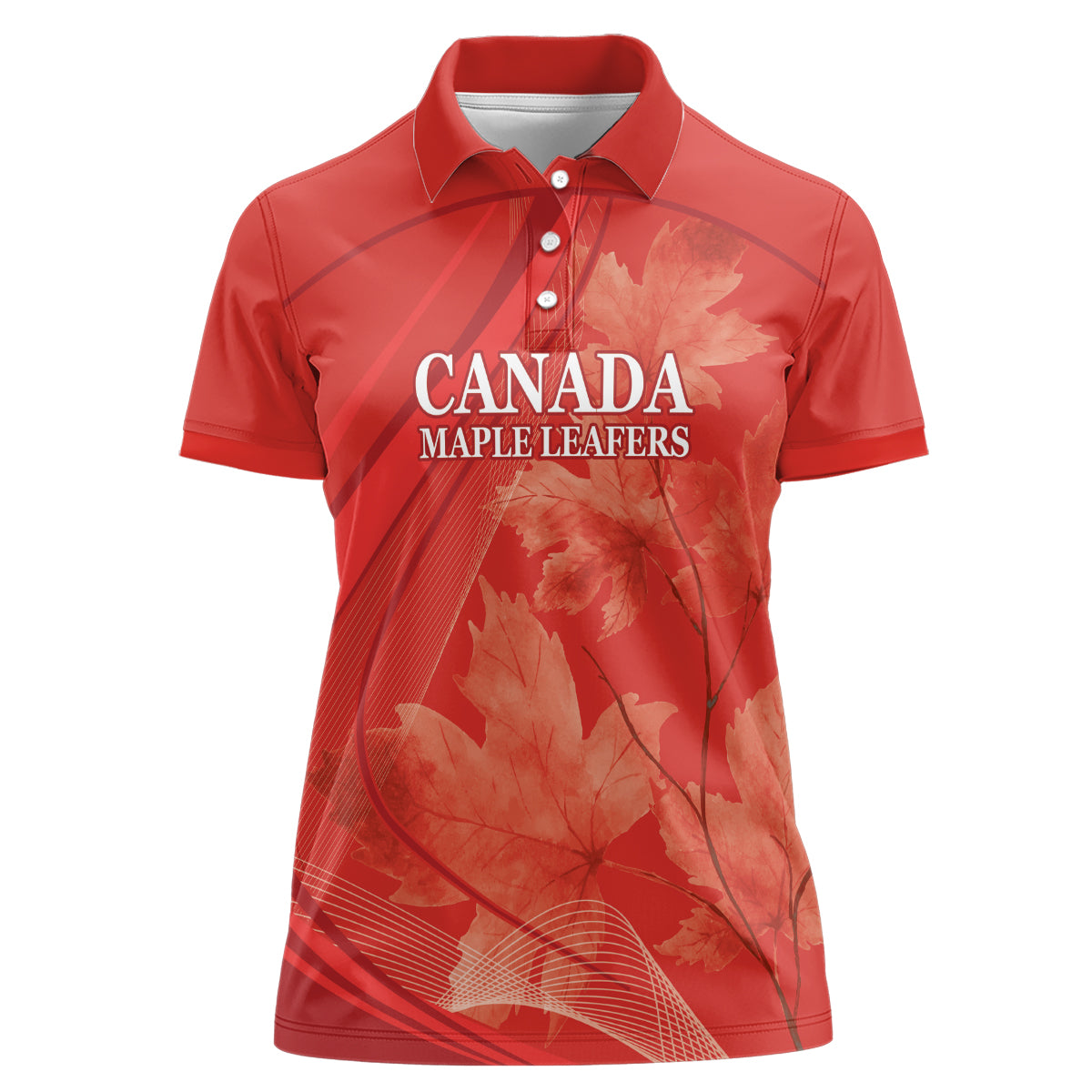 Canada Cricket World Cup 2024 Women Polo Shirt Maple Leafers Make Champions - Wonder Print Shop