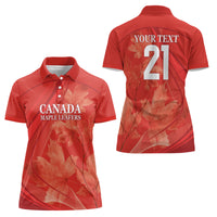 Canada Cricket World Cup 2024 Women Polo Shirt Maple Leafers Make Champions - Wonder Print Shop