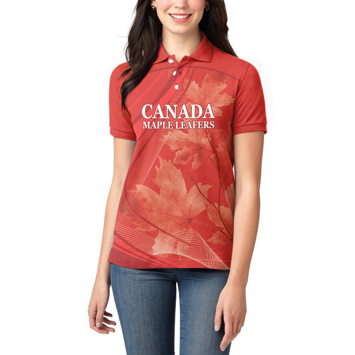 Canada Cricket World Cup 2024 Women Polo Shirt Maple Leafers Make Champions - Wonder Print Shop