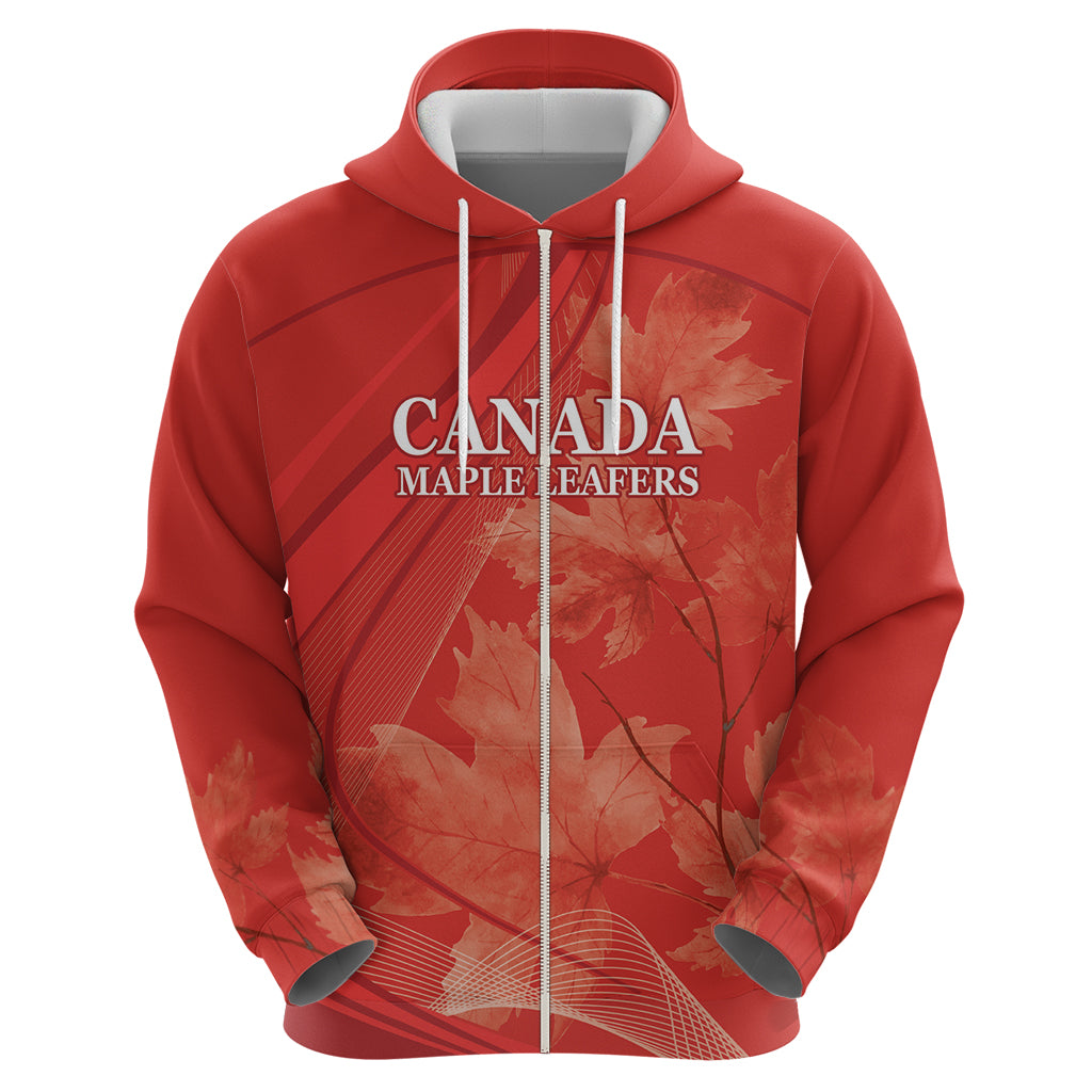 Canada Cricket World Cup 2024 Zip Hoodie Maple Leafers Make Champions - Wonder Print Shop