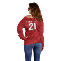 England Cricket World Cup 2024 Off Shoulder Sweater Tri Lions Make Champions - Wonder Print Shop