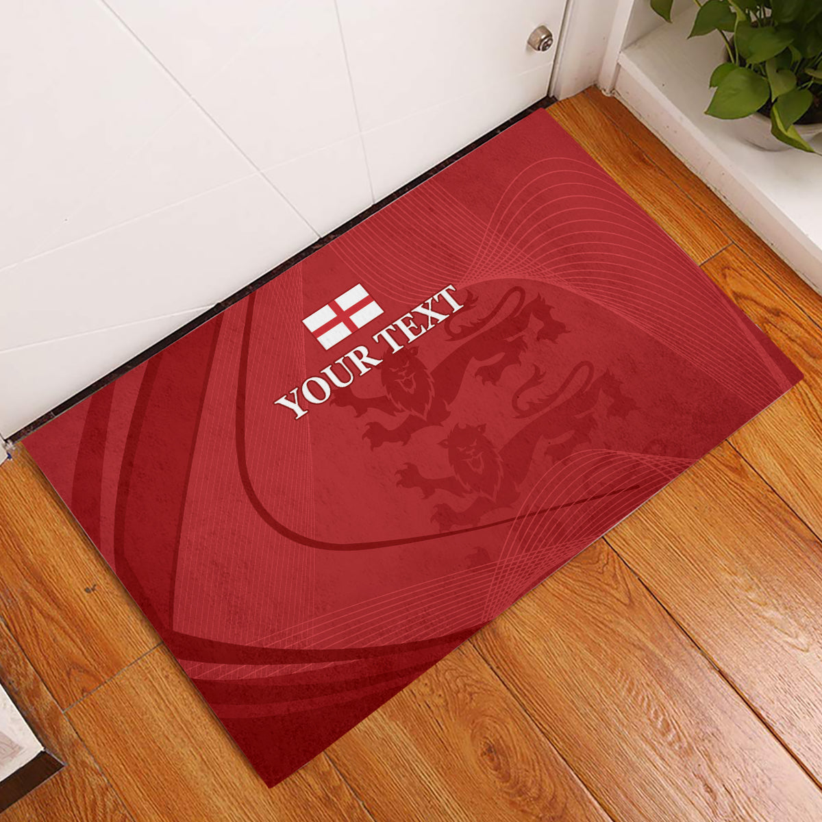 England Cricket World Cup 2024 Rubber Doormat Tri Lions Make Champions - Wonder Print Shop