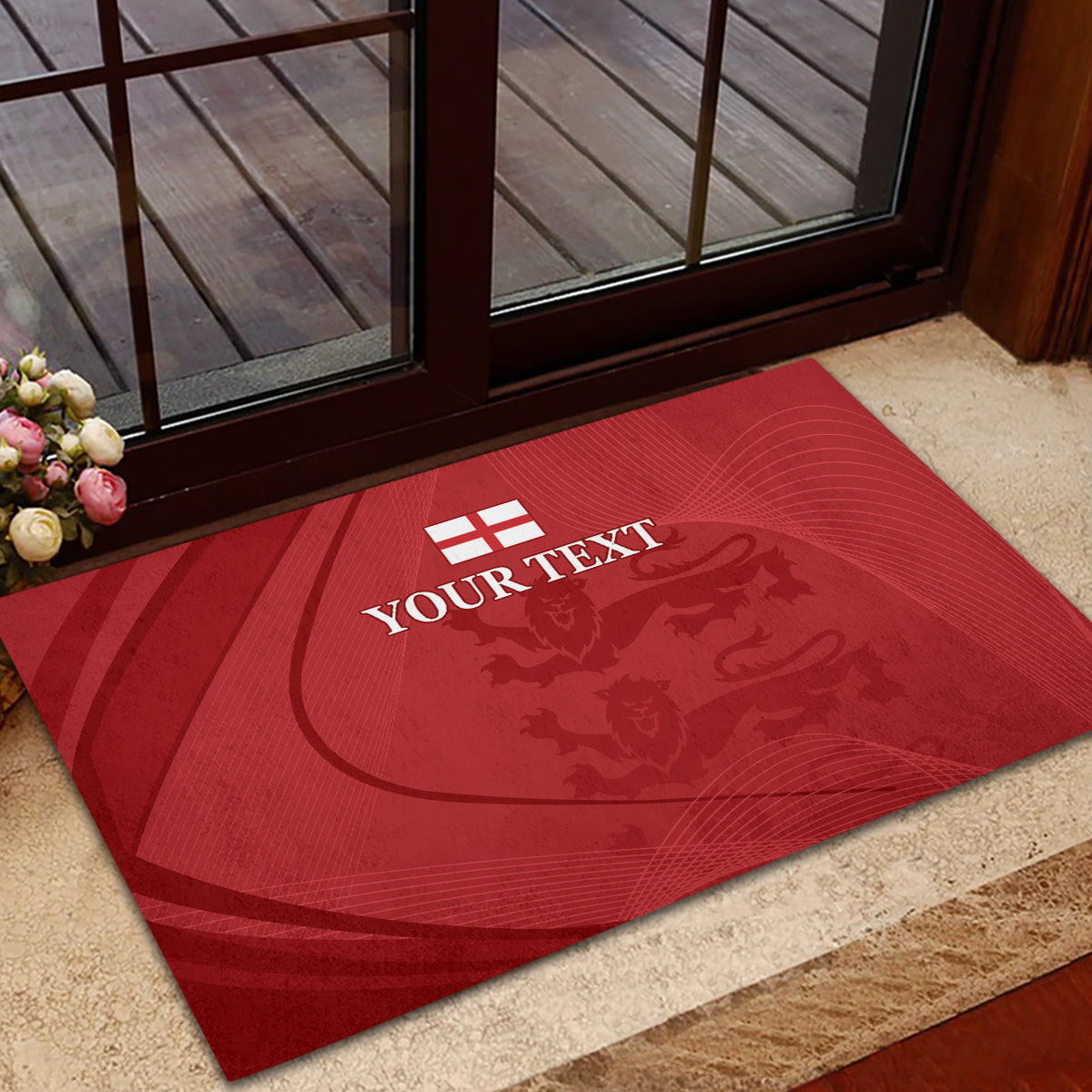 England Cricket World Cup 2024 Rubber Doormat Tri Lions Make Champions - Wonder Print Shop
