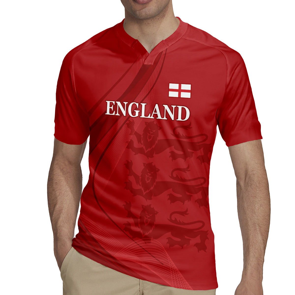 England Cricket World Cup 2024 Rugby Jersey Tri Lions Make Champions - Wonder Print Shop
