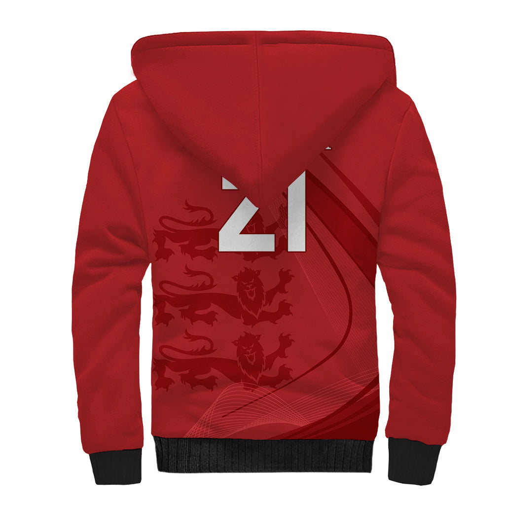 England Cricket World Cup 2024 Sherpa Hoodie Tri Lions Make Champions - Wonder Print Shop