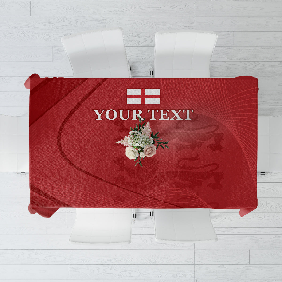 England Cricket World Cup 2024 Tablecloth Tri Lions Make Champions - Wonder Print Shop