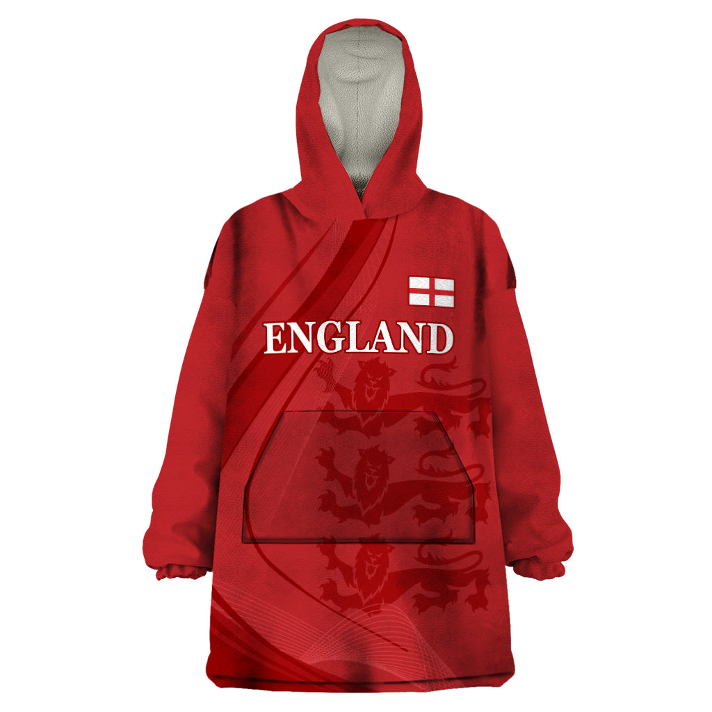England Cricket World Cup 2024 Wearable Blanket Hoodie Tri Lions Make Champions - Wonder Print Shop