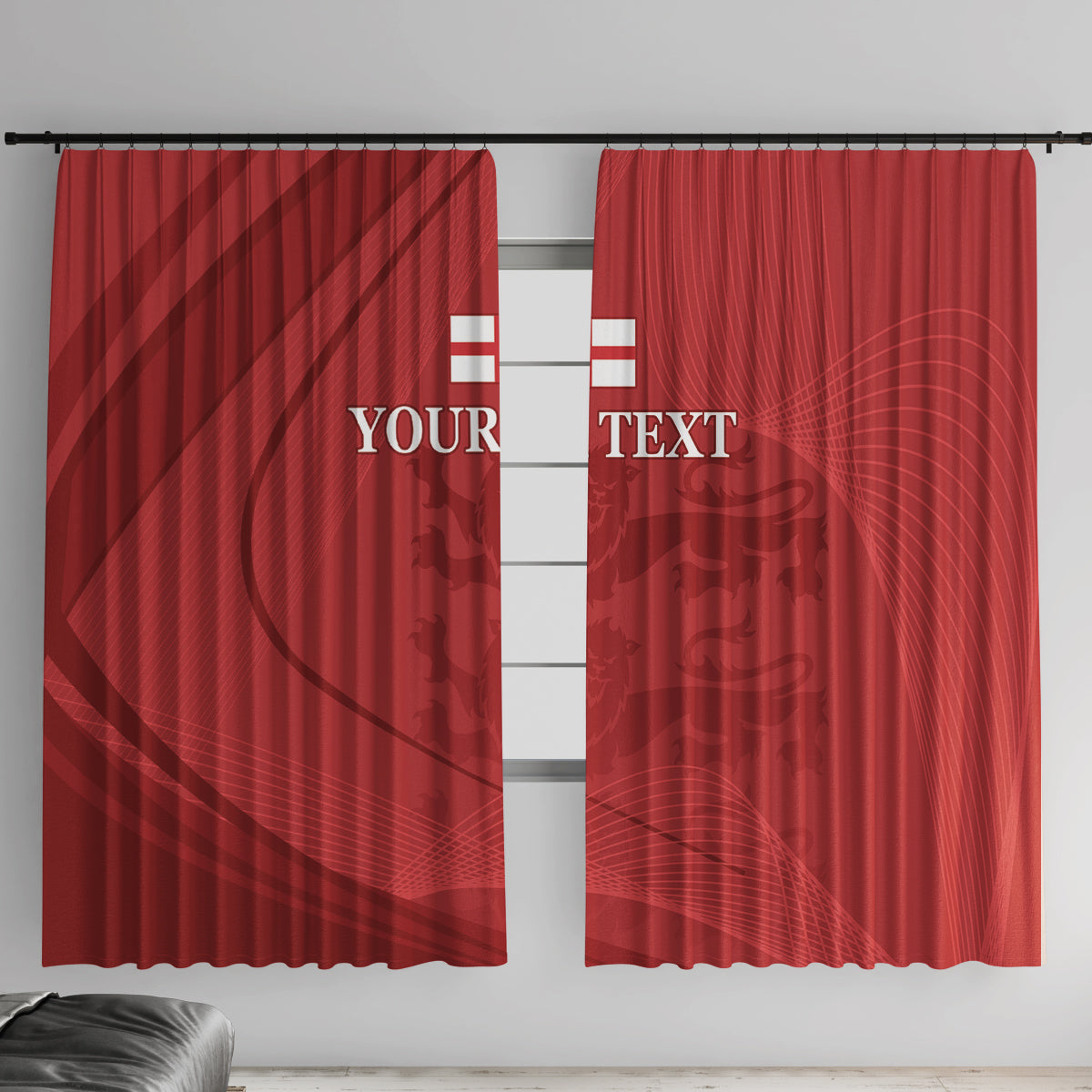 England Cricket World Cup 2024 Window Curtain Tri Lions Make Champions - Wonder Print Shop