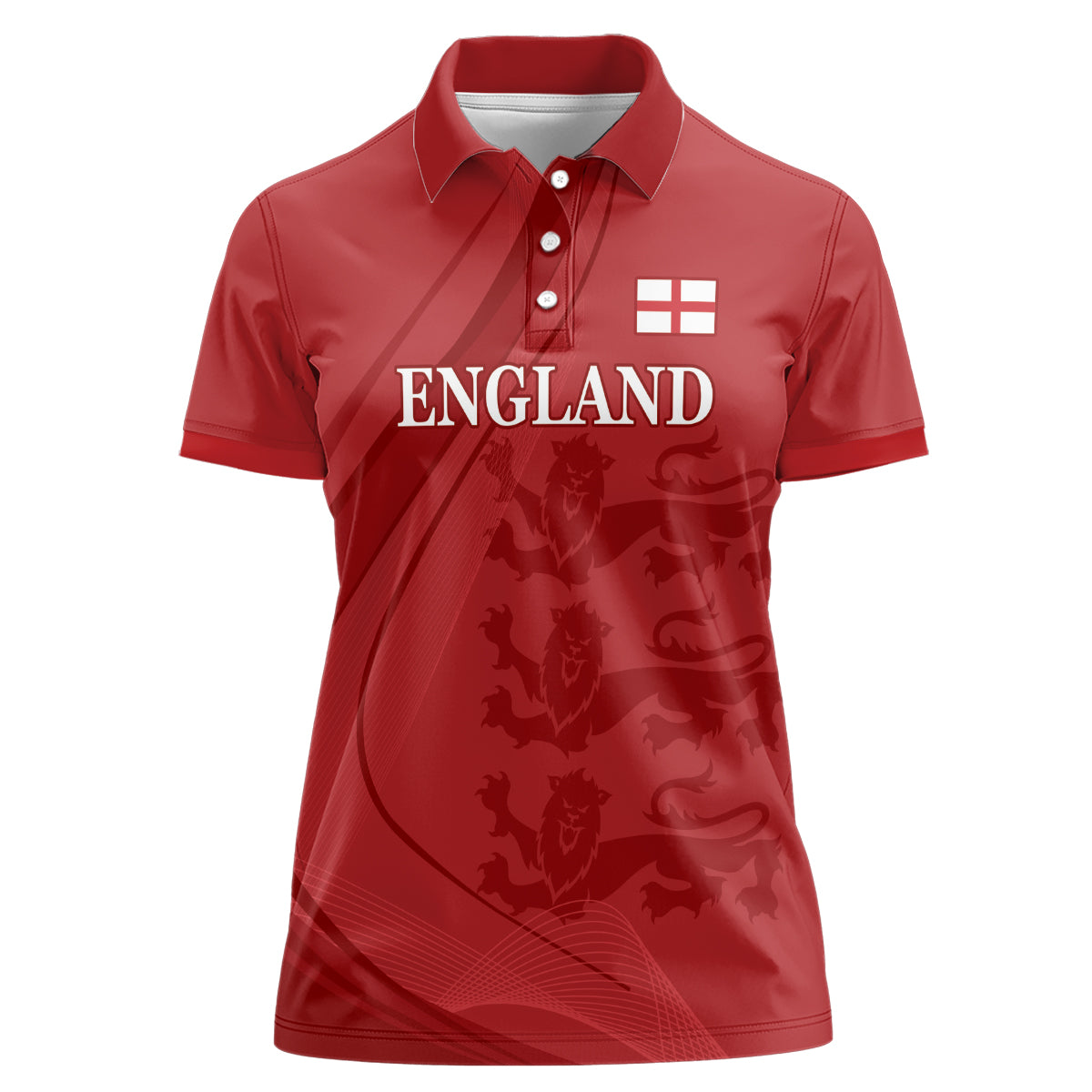 England Cricket World Cup 2024 Women Polo Shirt Tri Lions Make Champions - Wonder Print Shop