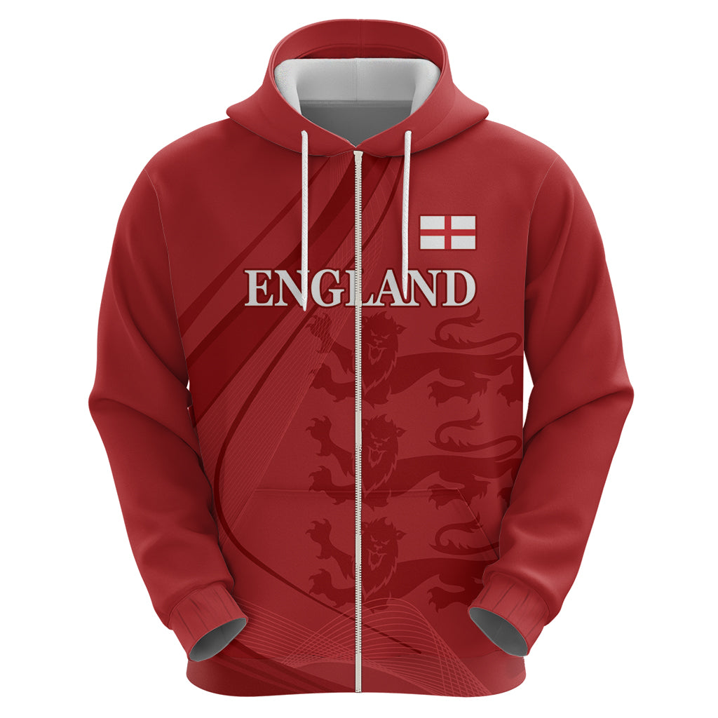 England Cricket World Cup 2024 Zip Hoodie Tri Lions Make Champions - Wonder Print Shop