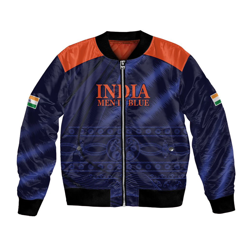 India Cricket World Cup 2024 Bomber Jacket Men In Blue Make Champions
